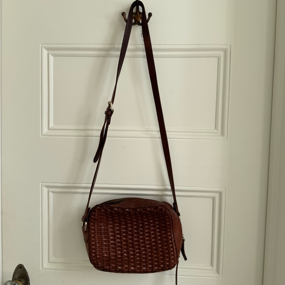 Brown Woven Crossbody Bag - Picture 3 of 5